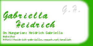 gabriella heidrich business card